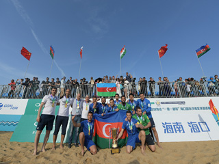 阿塞拜疆队全胜夺冠　“一带一路杯”海口国际沙滩足球邀请赛圆满结束